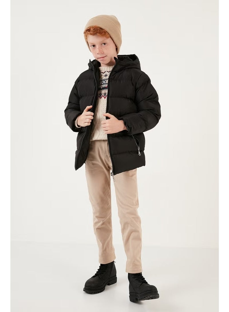 Lela Plush Lined Hooded Winter Coat with Pockets Boys' Coat 5761911 - Image 1
